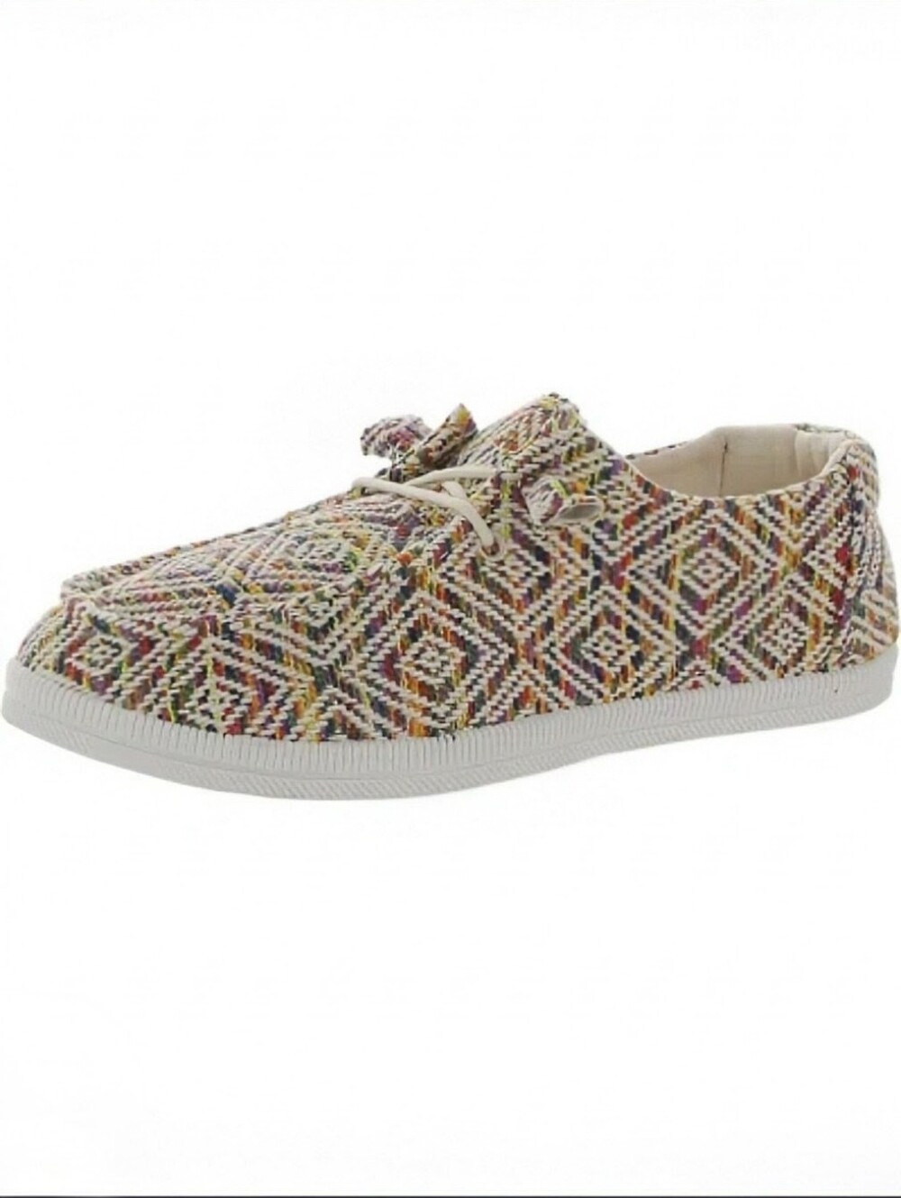 Rocket Dog Mellow Multicolor Geometric Woven Slip On Sneakers Sz 8.5